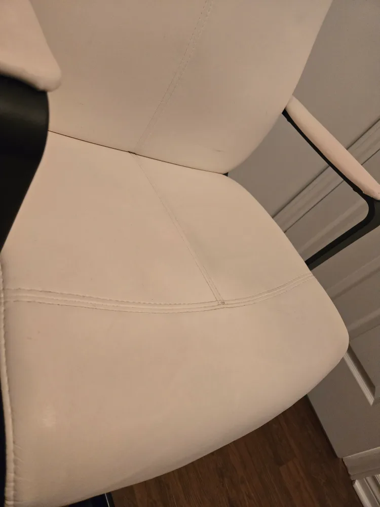 Ikea White Office Chair with Black Arms image indicator(5)