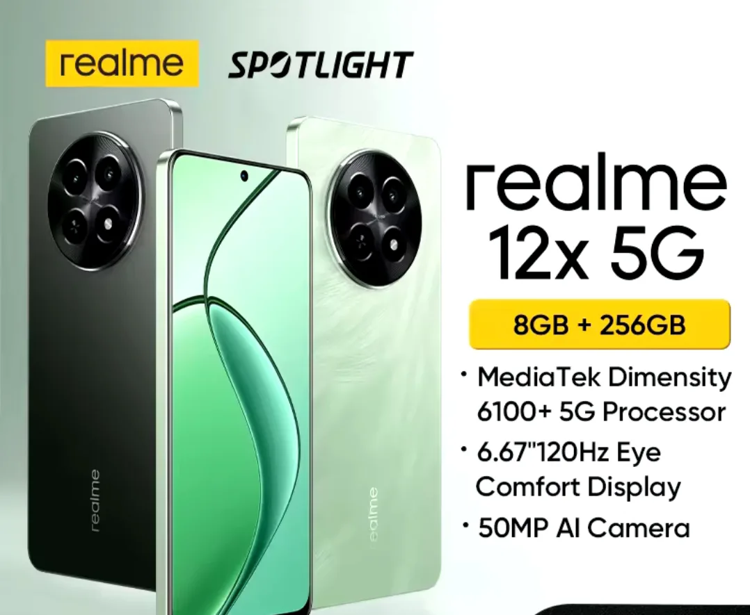 Realme 12x 5G 8GB+256GB Black image indicator(3)