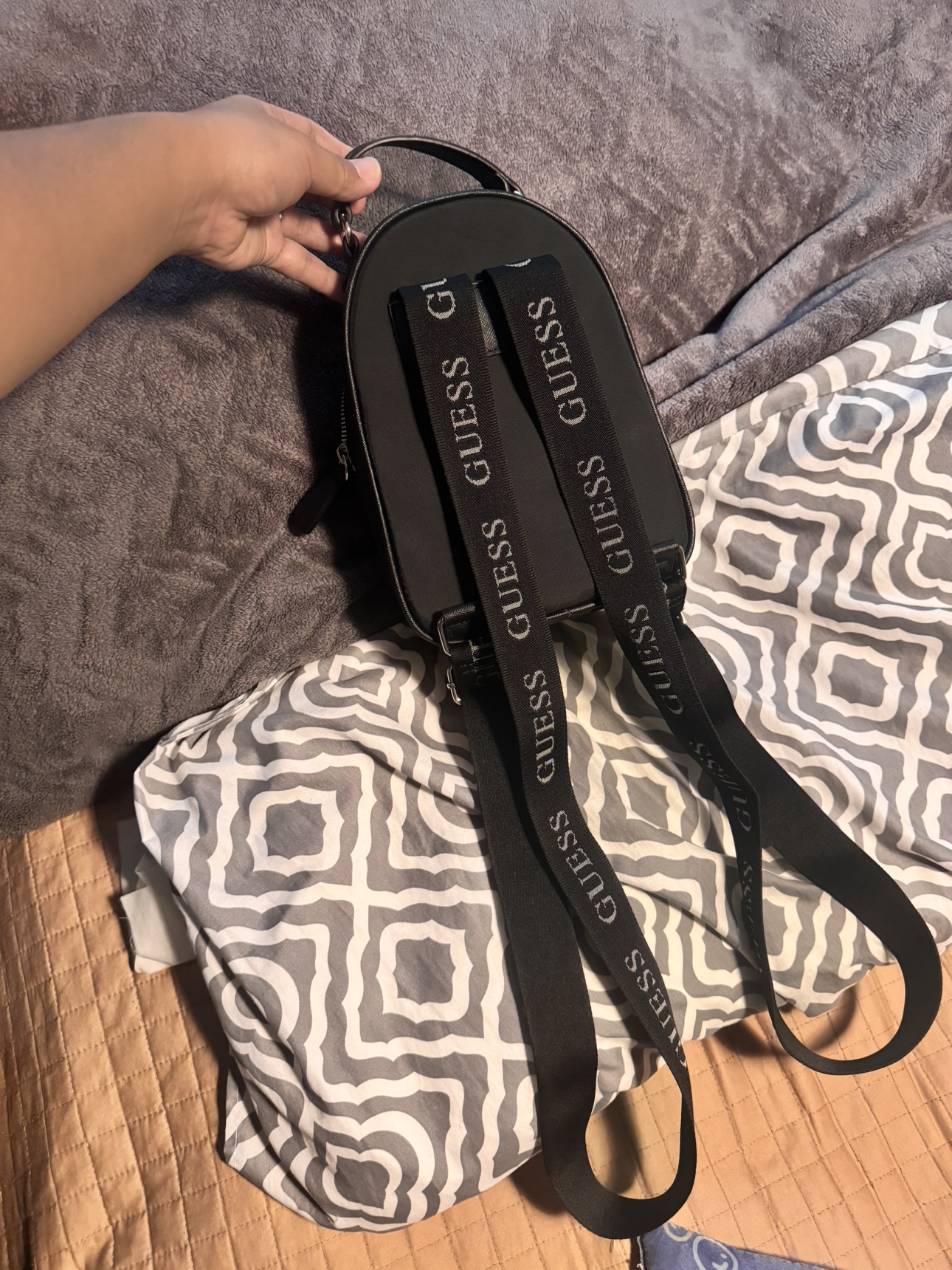 Guess Black Mini Backpack - photo 3