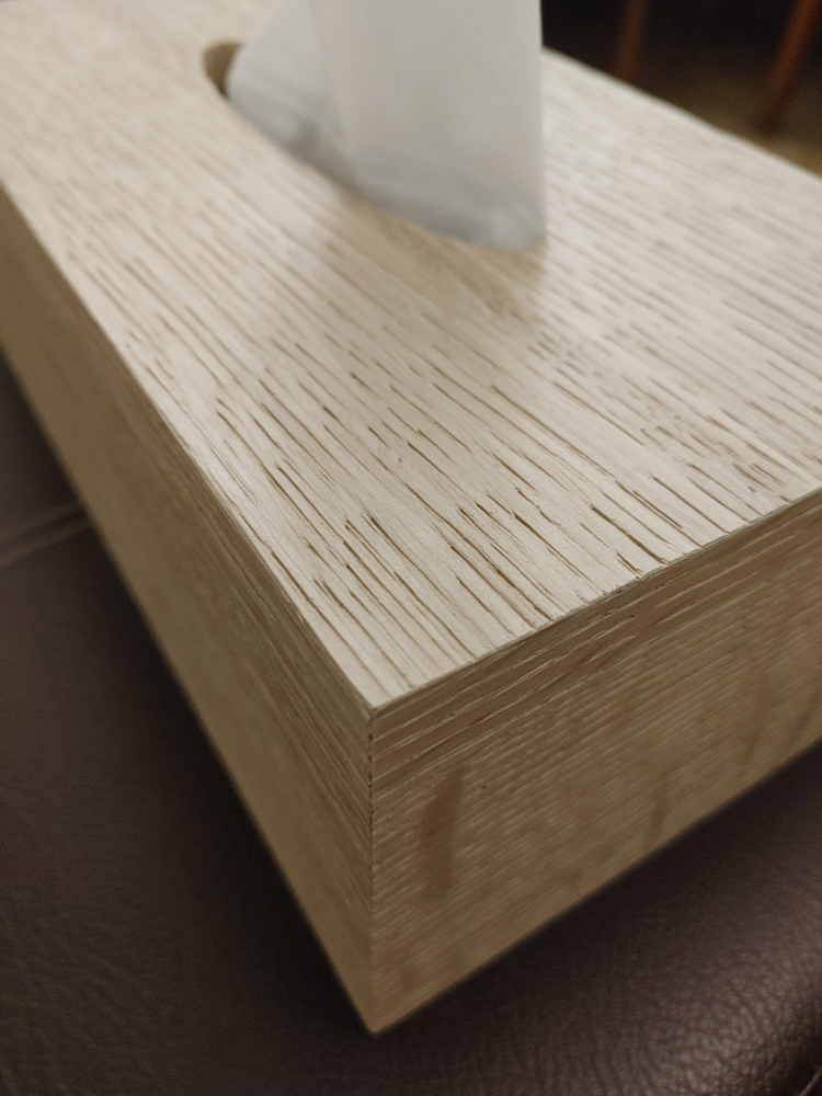 Wooden Tissue Box Cover - Oak - photo 5