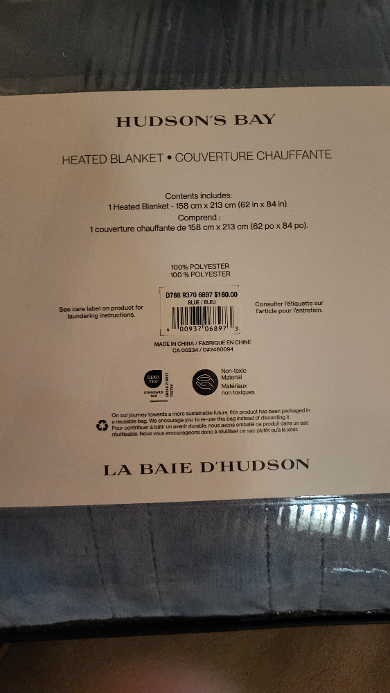Hudson's Bay Heated Blanket - photo 2