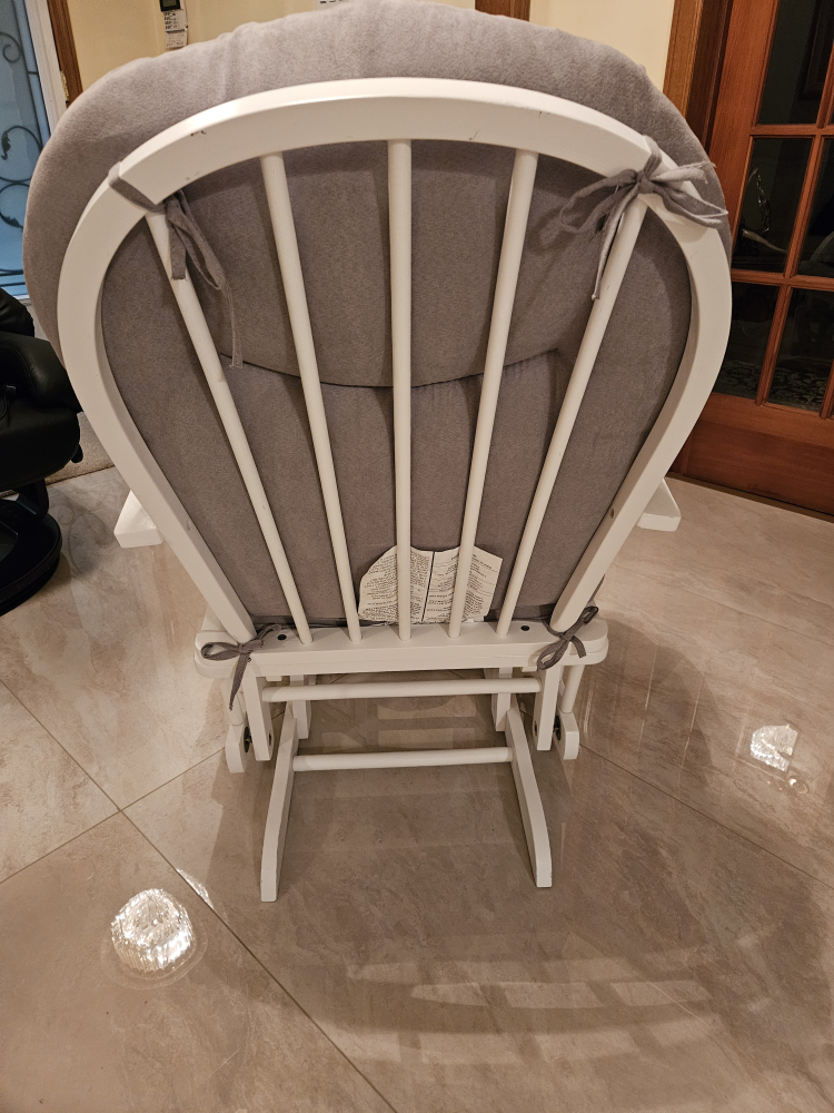 Grey and White Rocking Chair - photo 2