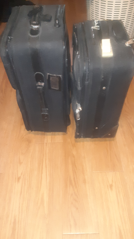 Set of 2 Black Luggage 13 wide by 21 long by 9 deep - photo 2