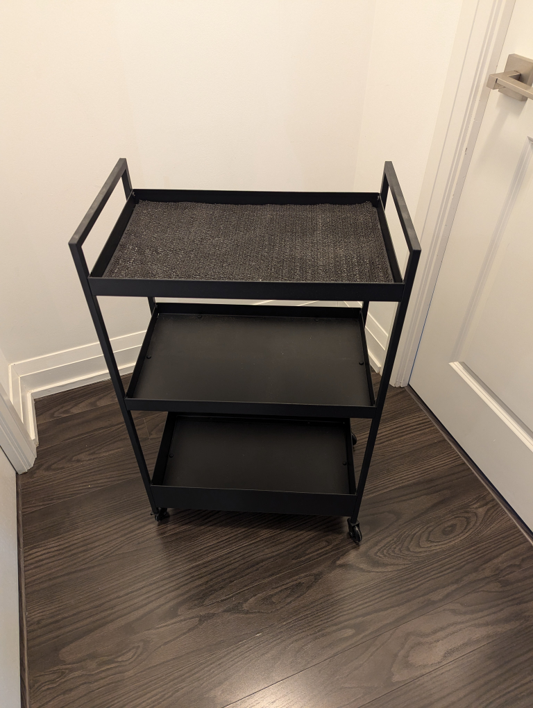 Ikea Black Metal Rolling Cart - photo 2