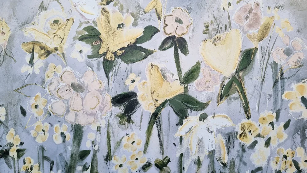 Floral Original Oil Hand Painting Framed Canvas (51" * 51") image indicator(3)