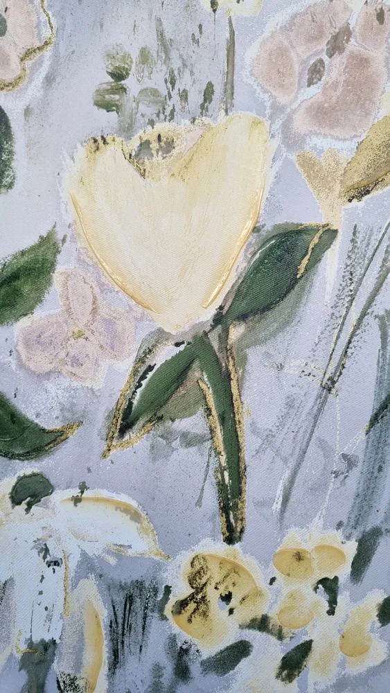 Floral Original Oil Hand Painting Framed Canvas (51" * 51") image indicator(4)