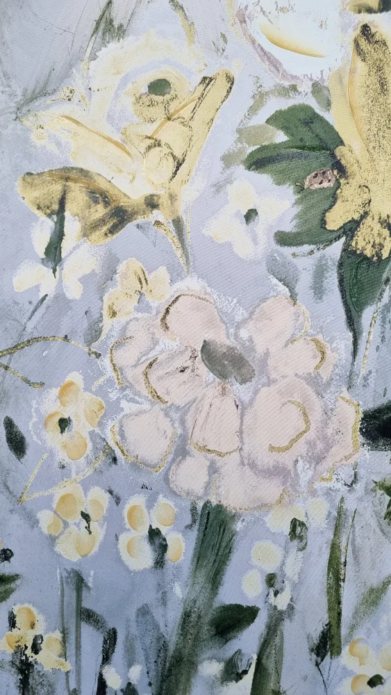 Floral Original Oil Hand Painting Framed Canvas (51" * 51") image indicator(5)