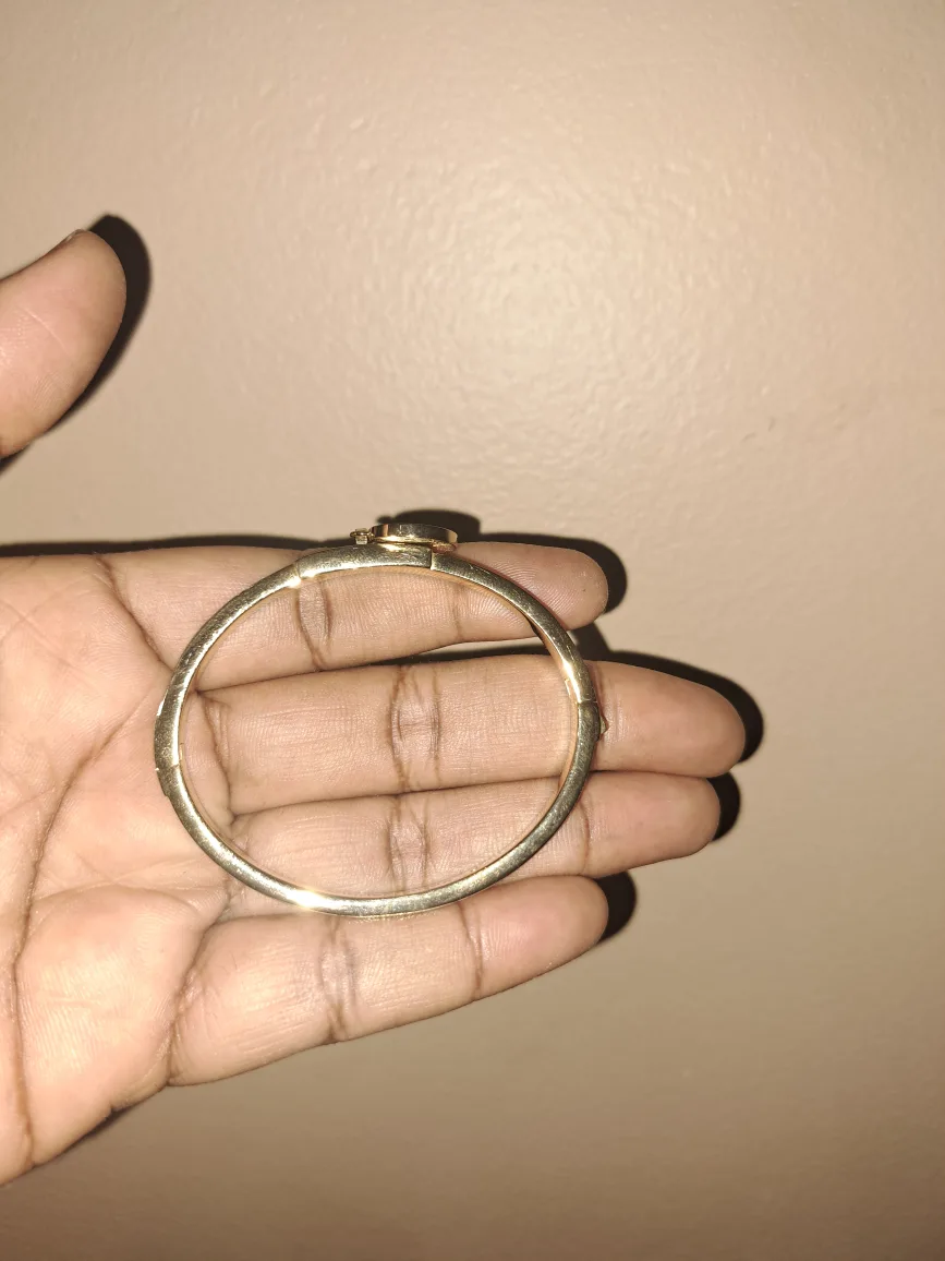 Michael Kors Gold Tone Bangle with Charm thumbnail