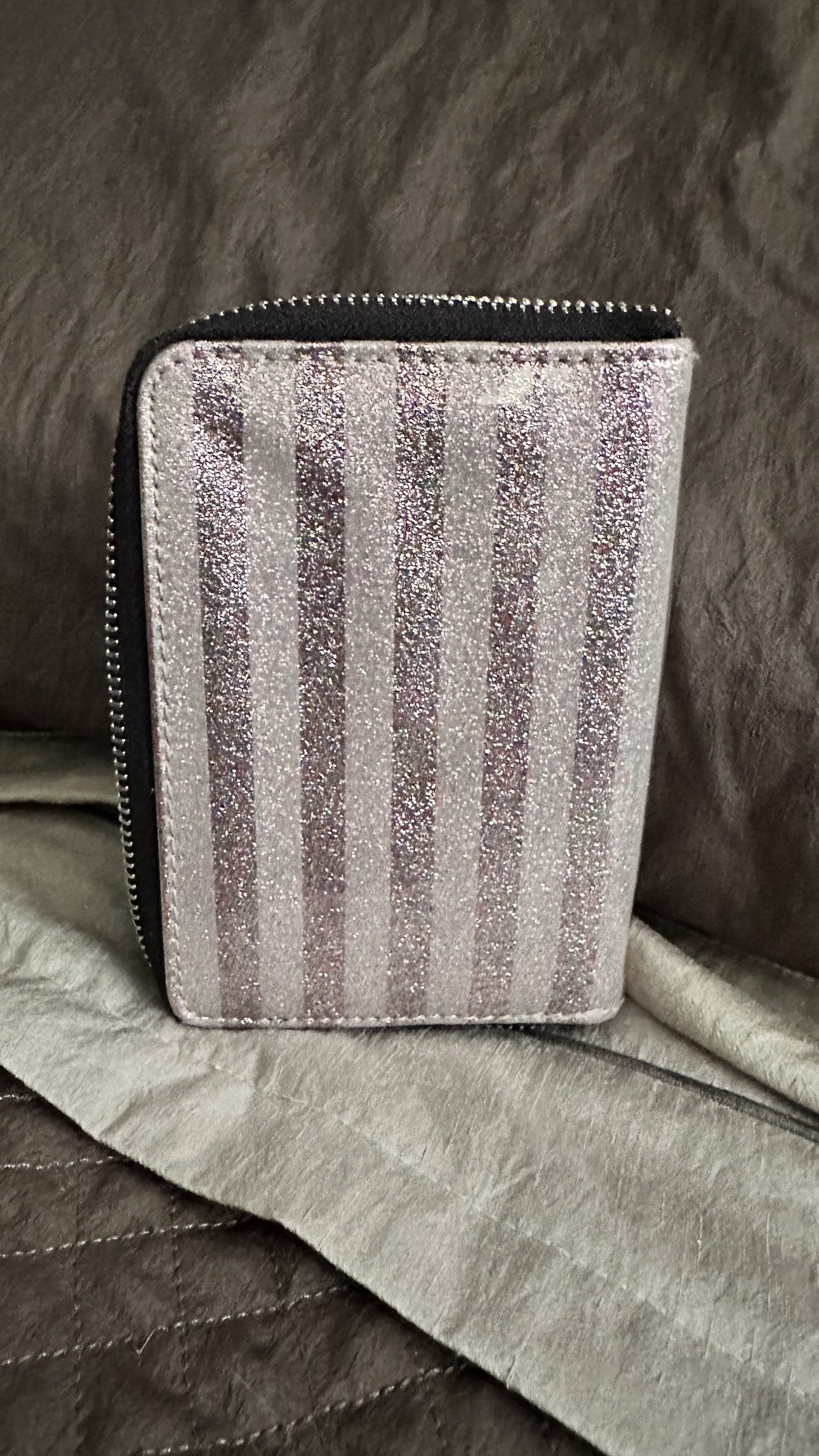 Victoria's Secret Pink Glitter Stripe Zip-Around Wallet - photo 3