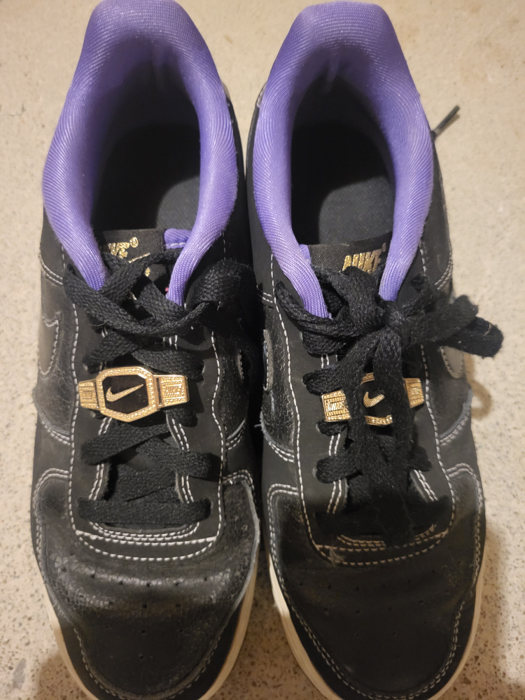 Nike Air Force 1 Low Black Purple Gold - photo 2
