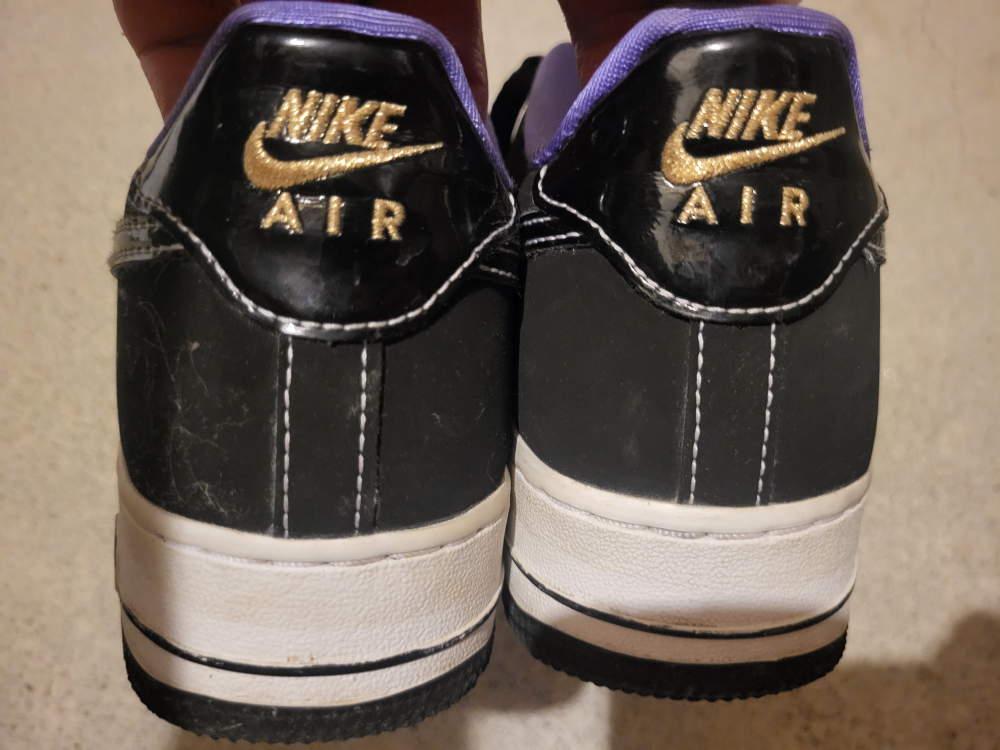 Nike Air Force 1 Low Black Purple Gold - photo 3