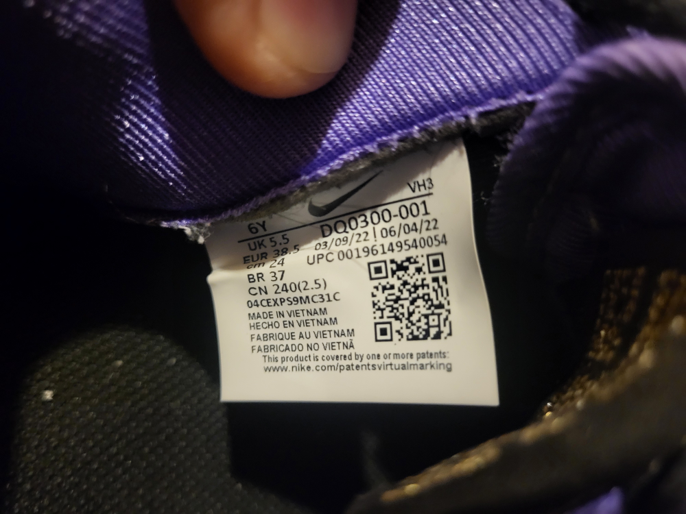 Nike Air Force 1 Low Black Purple Gold - photo 4