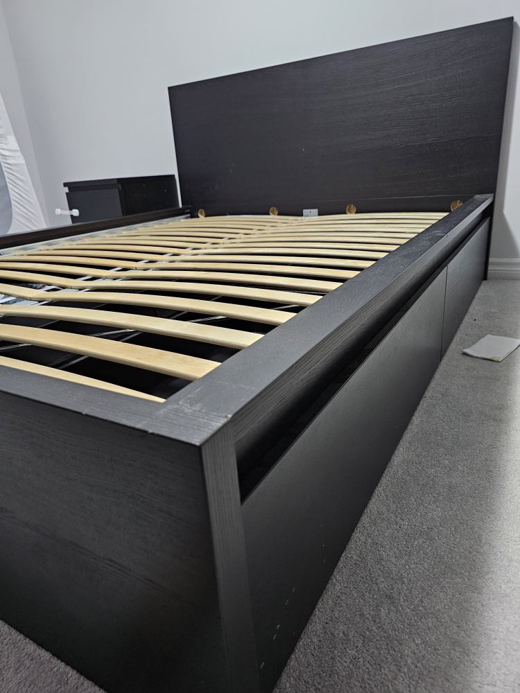 IKEA MALM bedframe with underneath drawers a