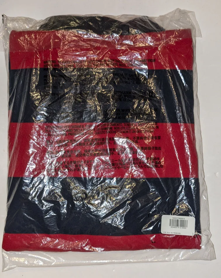 Old Navy Red and Blue Striped Shirt - Men's L image indicator(5)