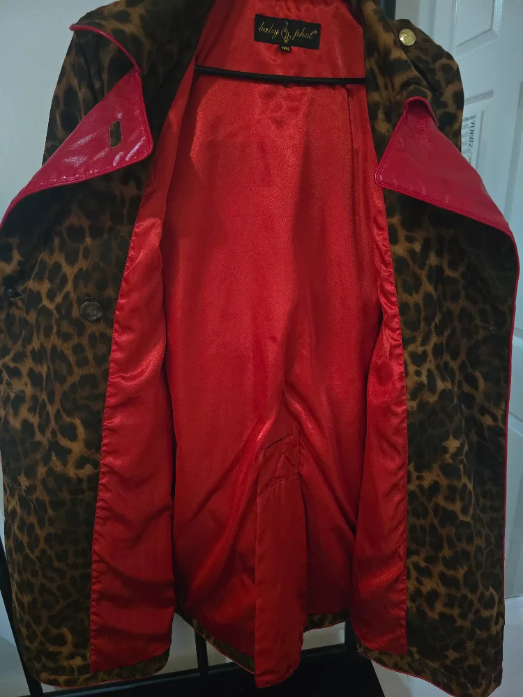 Baby Phat Leopard Print Trench Coat image indicator(5)