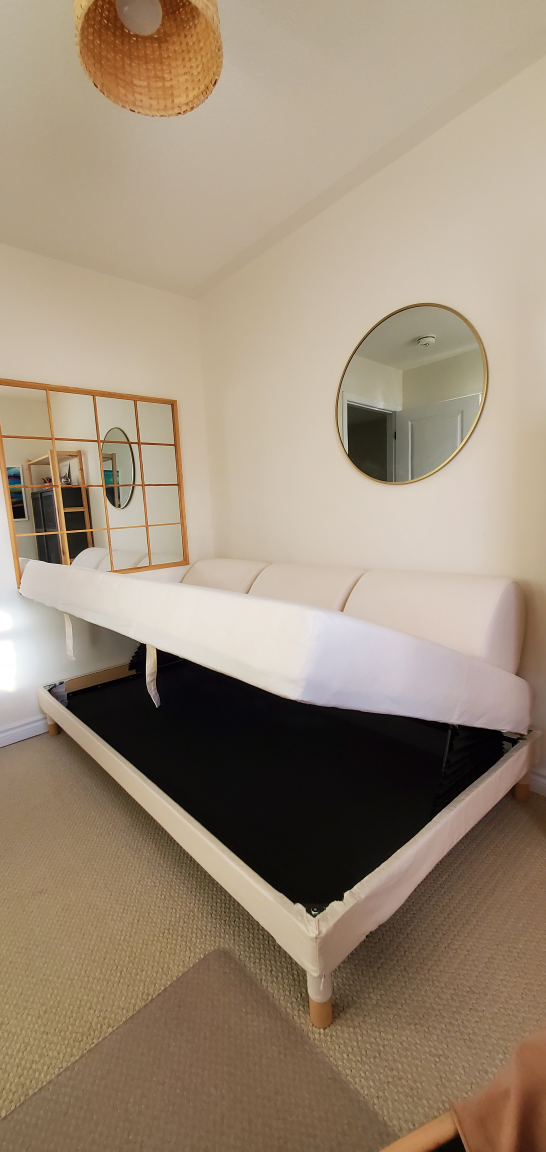 IKEA FLOTTEBÖ Sofa Bed in Beige with Storage Space - photo 3