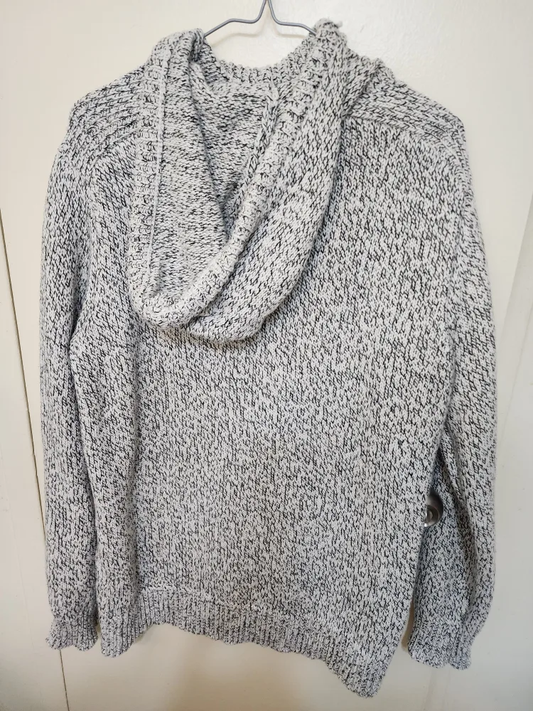 Mens Grey & White Hooded Sweater Roots image indicator(2)