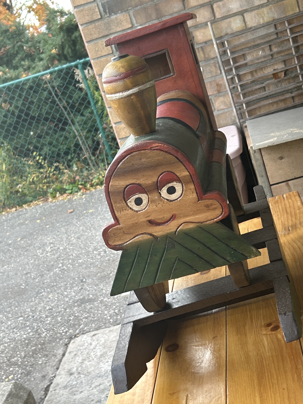 Vintage Wooden Rocking Train - photo 2