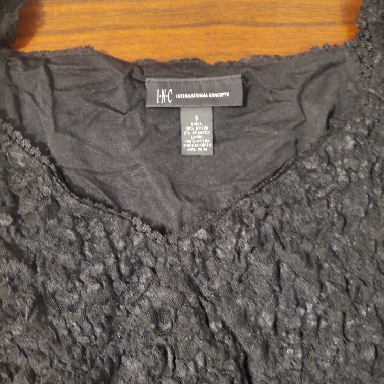 🎉 Black Lace Top Size S - photo 3