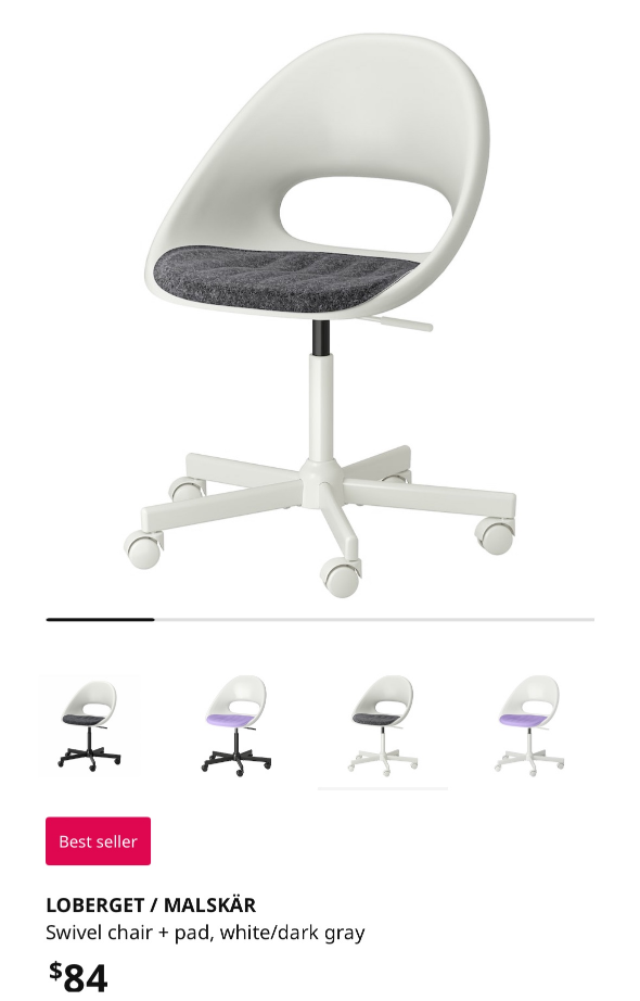 IKEA LINNMON/ADILS Desk - White/Black - photo 4