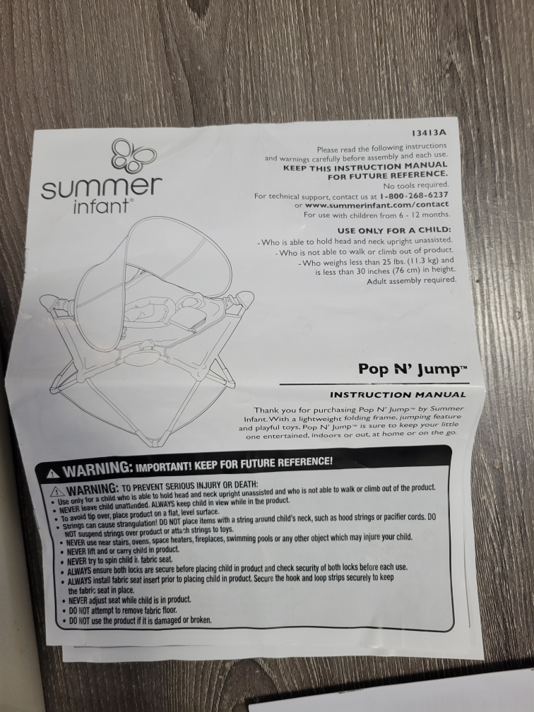 Summer Infant Pop N' Jump Activity Center