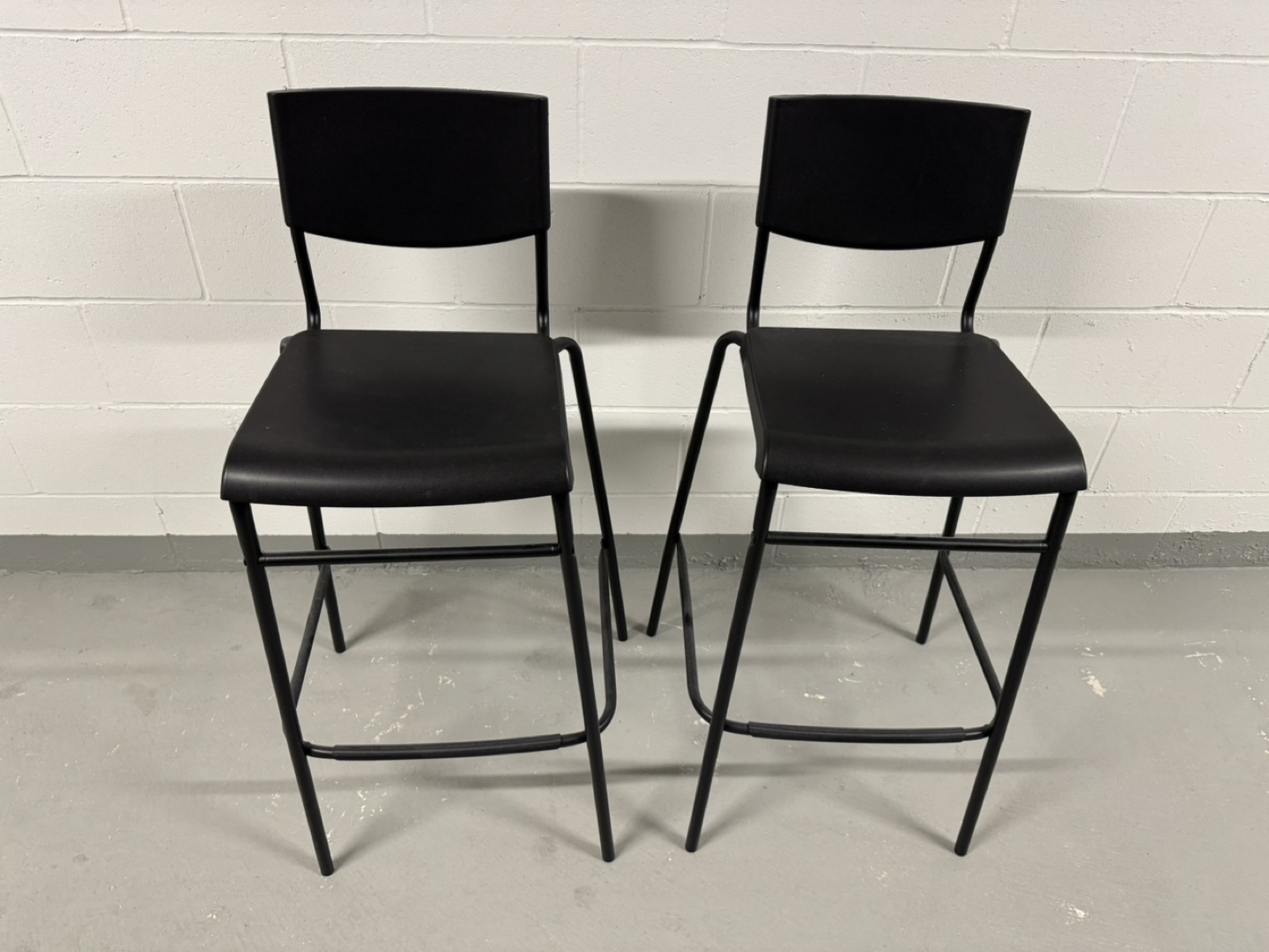 2 IKEA Black Bar Stools - photo 4