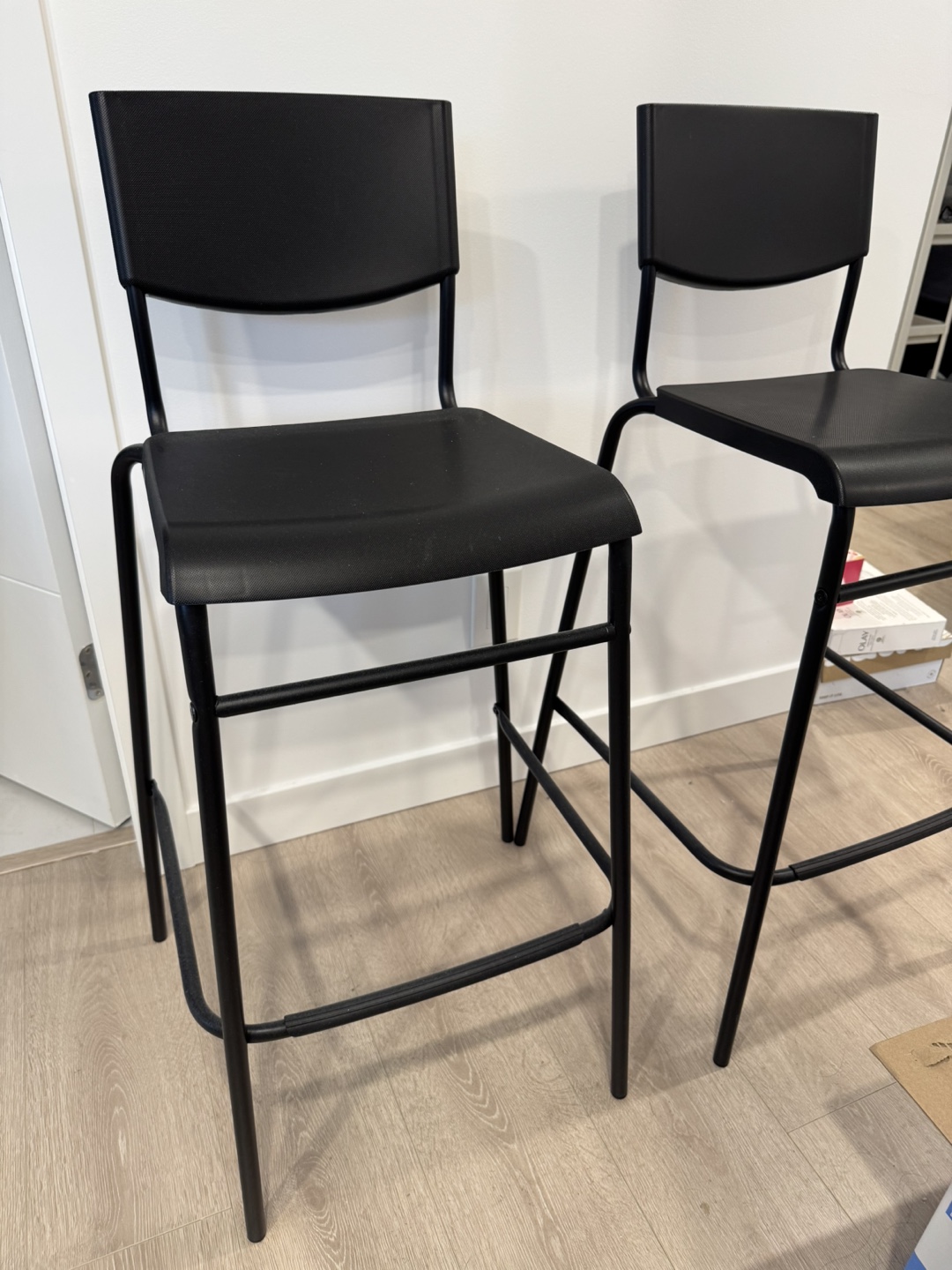 2 IKEA Black Bar Stools - photo 3