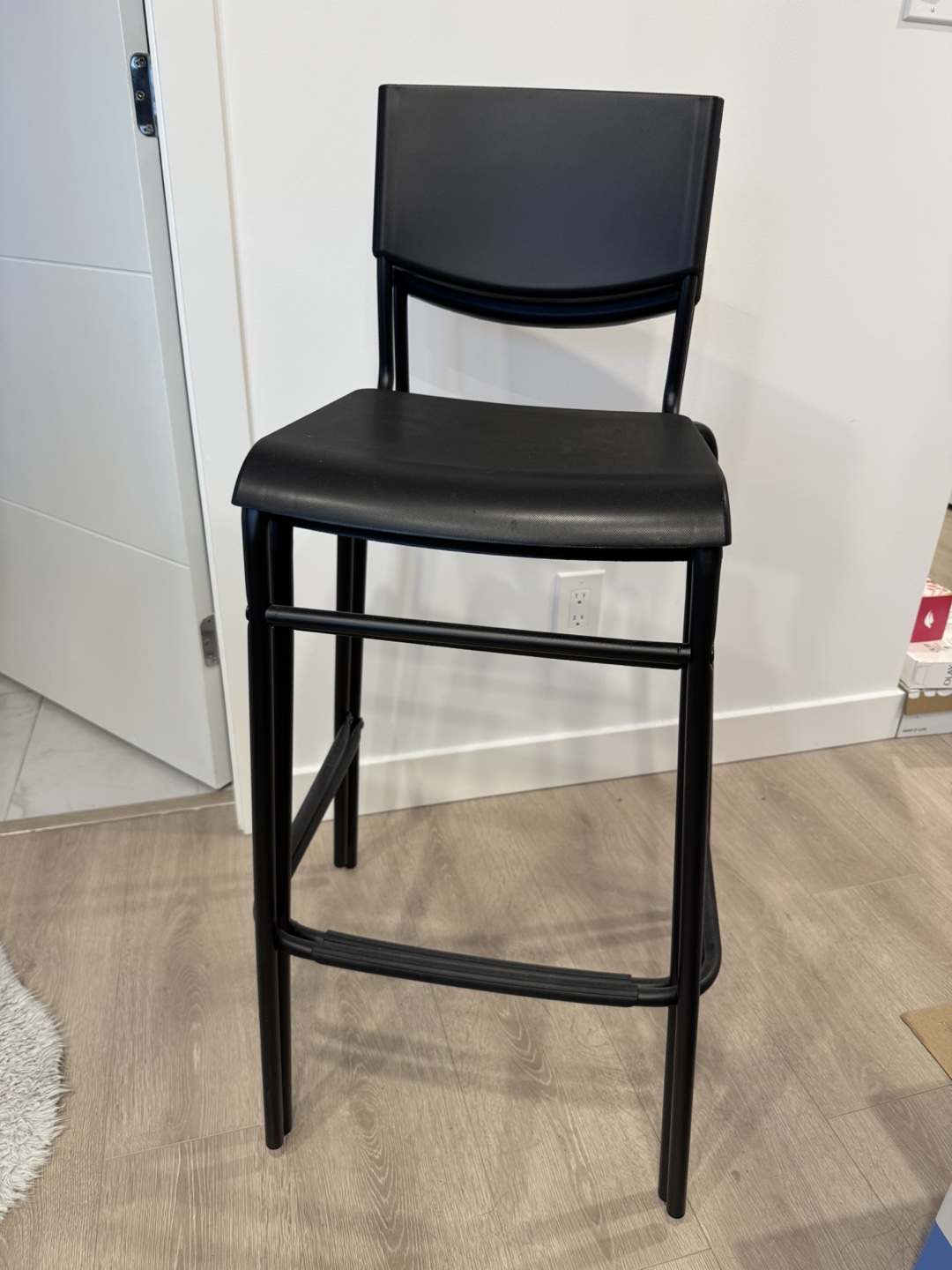 2 IKEA Black Bar Stools - photo 2