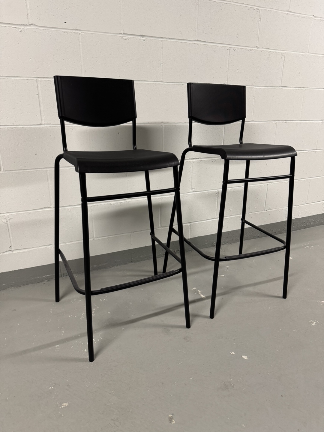 2 IKEA Black Bar Stools - photo 5