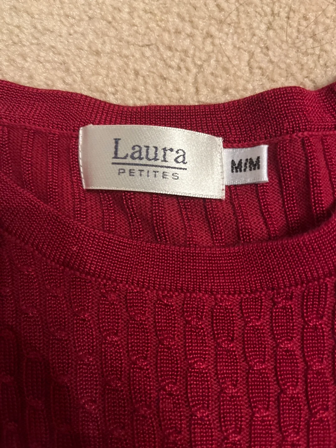 Laura Petites Red Knit Top image indicator(2)