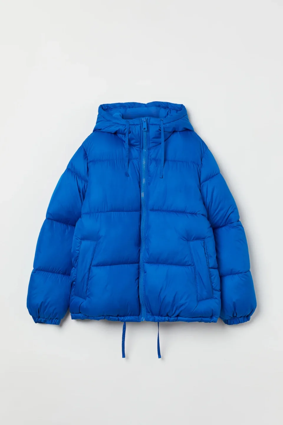 Bright Blue Puffer Jacket M thumbnail