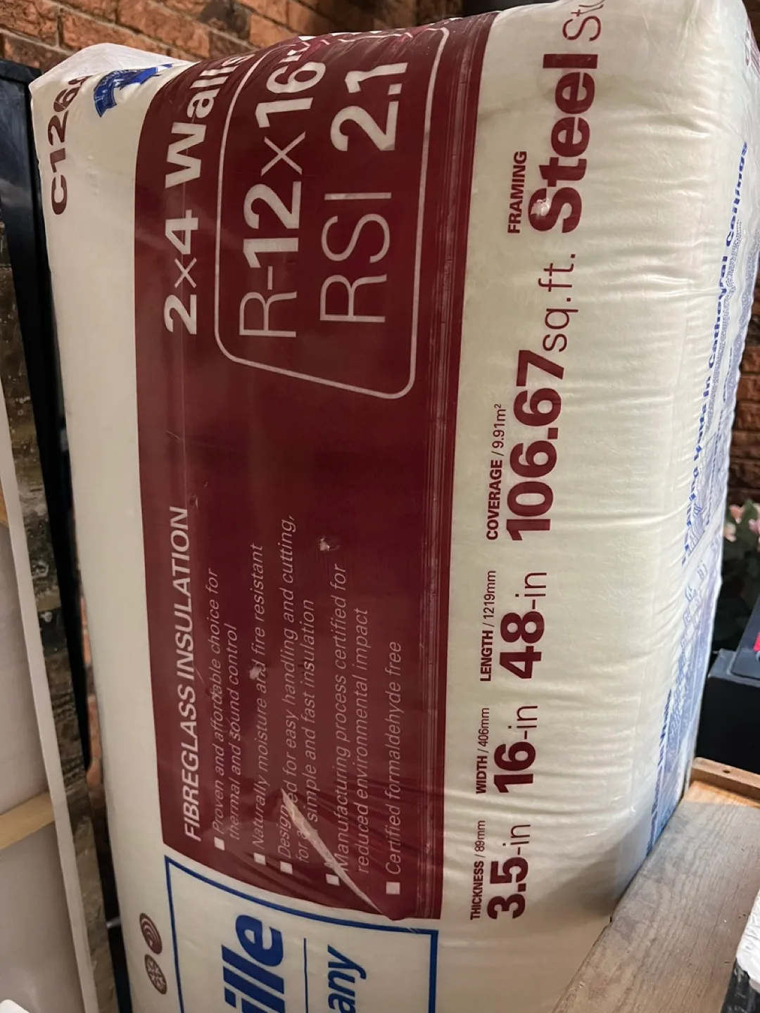 Johns Manville Fiberglass Insulation R-12 thumbnail