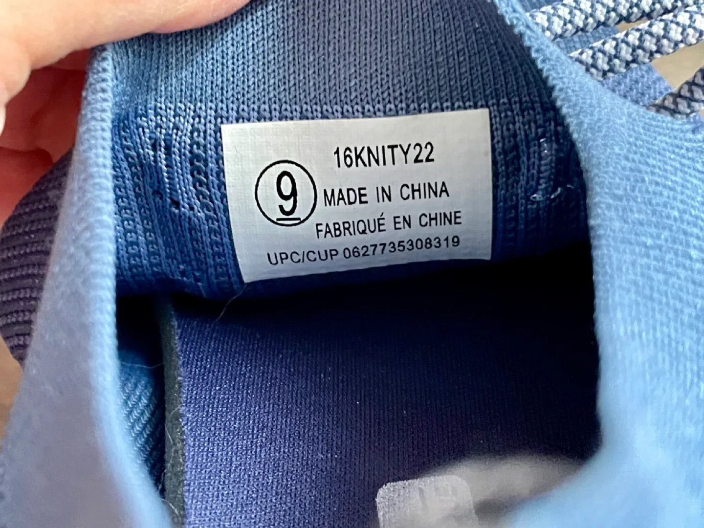 Athletic Works Blue Lightweight Memory Foam Knit Sneakers image indicator(6)