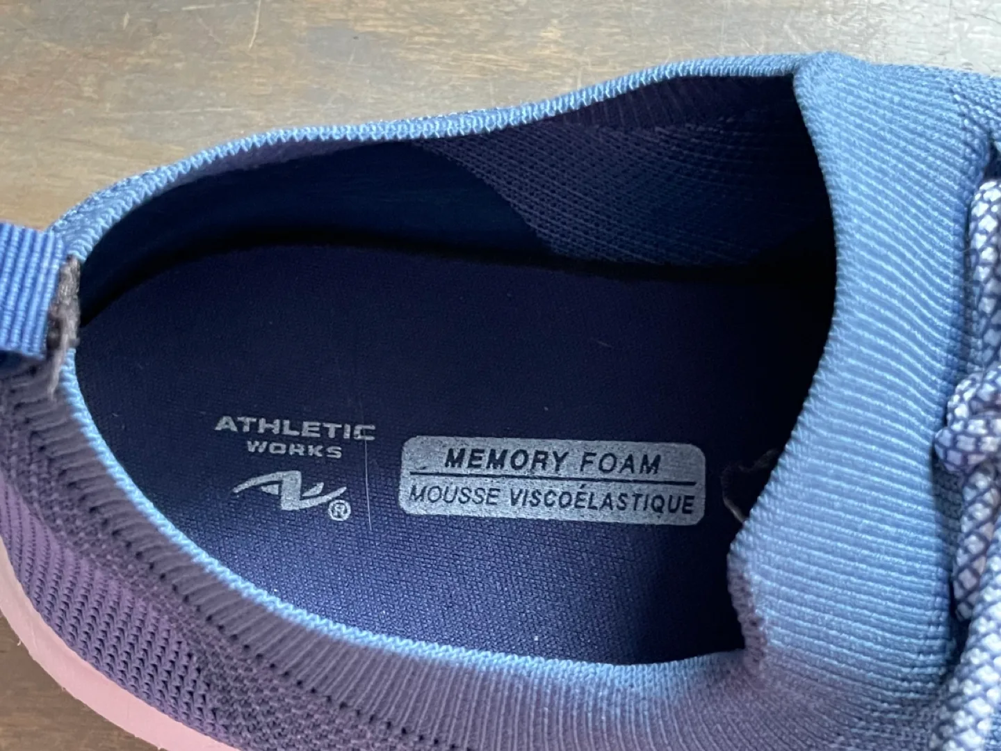 Athletic Works Blue Lightweight Memory Foam Knit Sneakers image indicator(5)