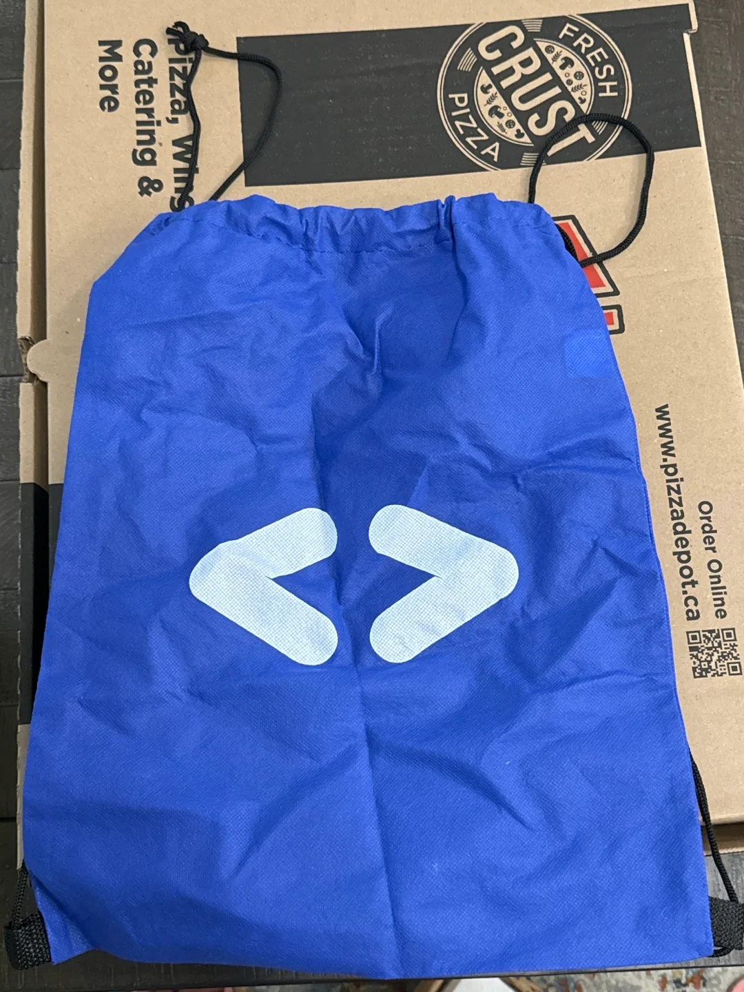 Google Developers Blue Drawstring Bag thumbnail