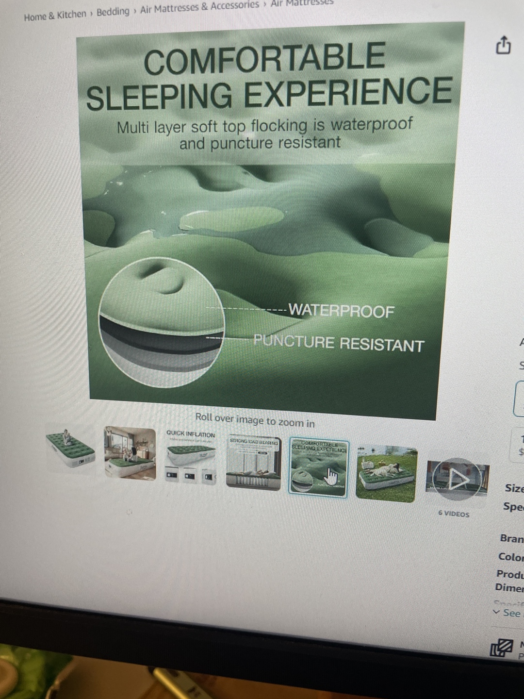 Twin Air Mattress with Built in Pump, No lost Air - photo 3