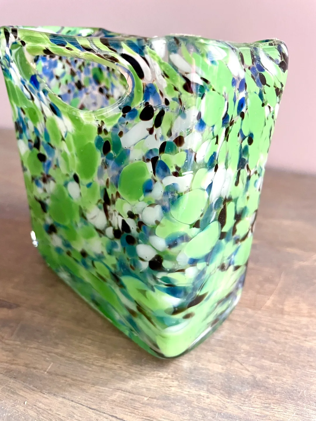 5” Art Glass Shopping Bag Vase image indicator(2)