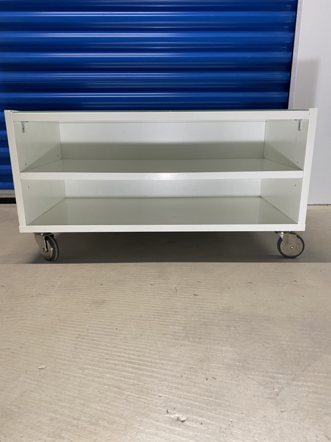 IKEA Coffee Table With Glass Top & Wheels - photo 2