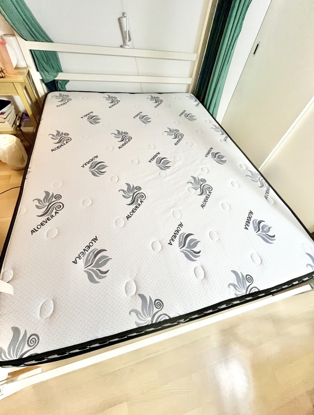 New Queen Size Mattress + Box Spring + IKEA Queen Slats
