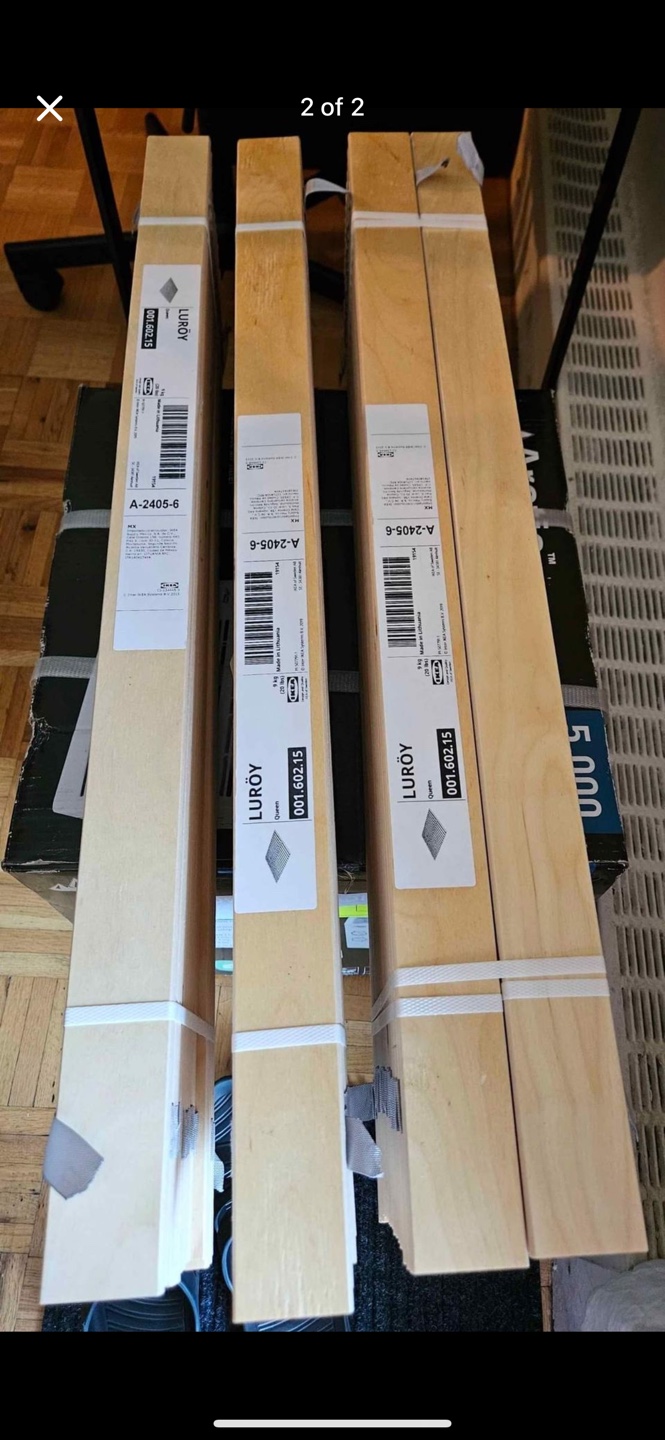 New Queen Size Mattress + Box Spring + IKEA Queen Slats - photo 4