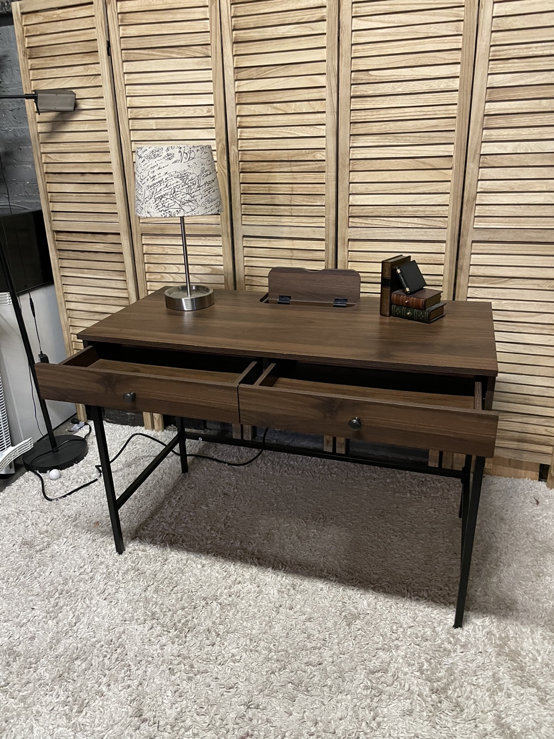 Writing Desk with Two Drawers and USB ports - photo 2