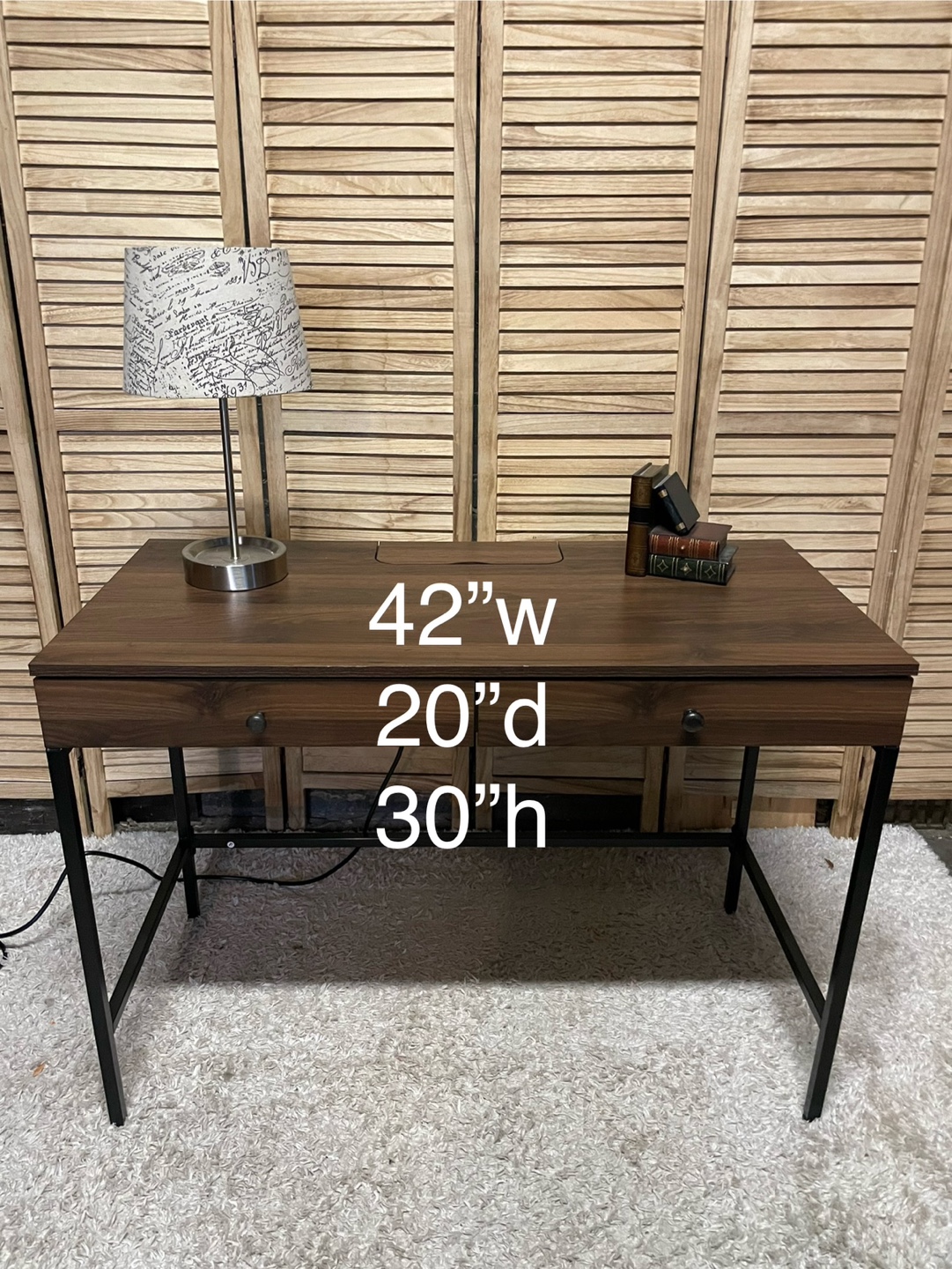 Writing Desk with Two Drawers and USB ports - photo 3
