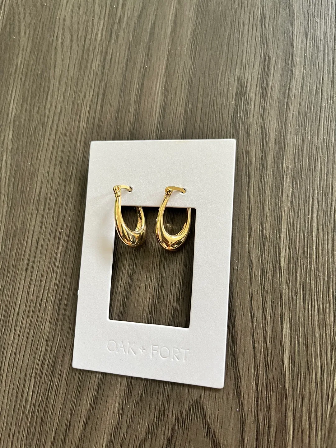 Oak + Fort Gold Hoop Earrings & Necklace Set thumbnail