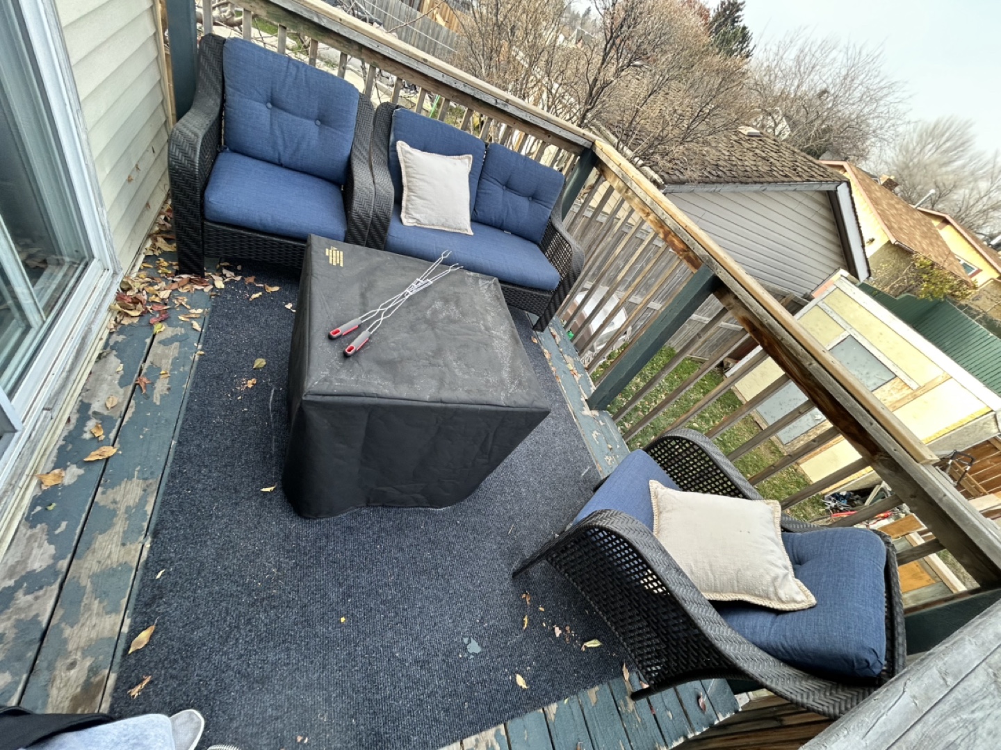 Patio Set and Fire Table