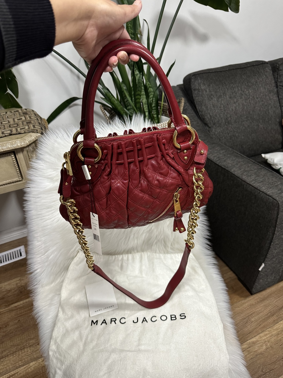 Marc Jacobs Quilted Red Leather Handbag - photo 2