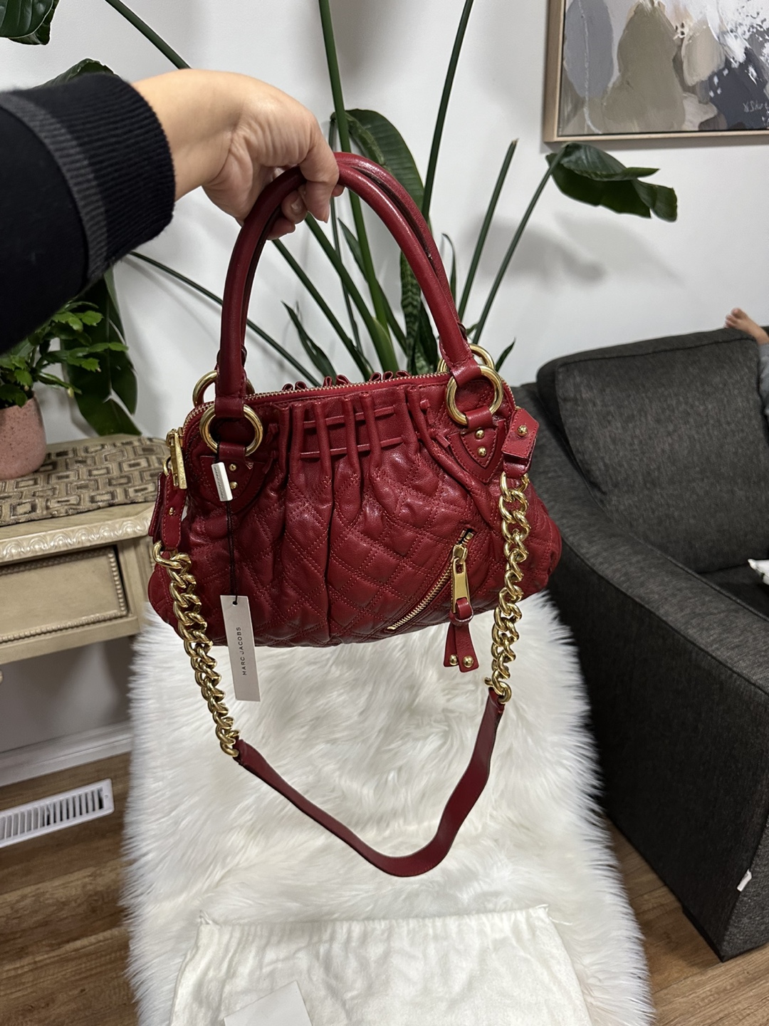 Marc Jacobs Quilted Red Leather Handbag - photo 3