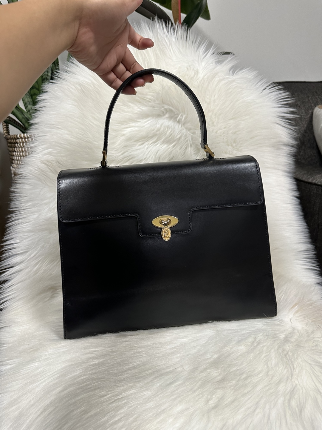 Authentic Mabes Made in Italy Kelly type Bag