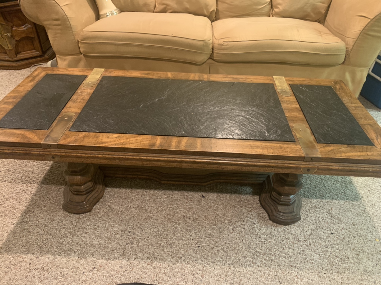 Slate Top Coffee Table