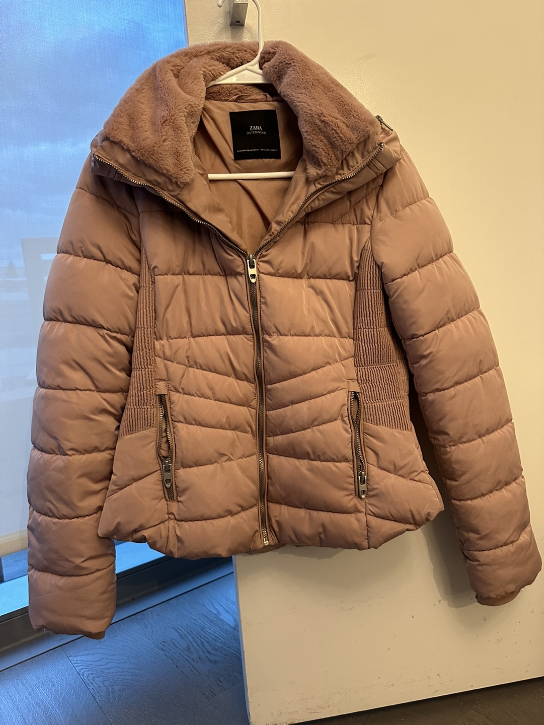 Zara Pink Puffer Jacket