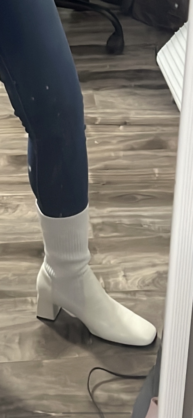White Knit Booties - photo 3